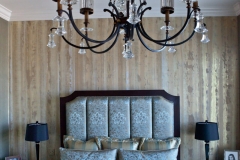 blue gold bedroom